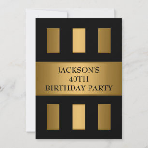 Invitación Fiesta de bandas negras Gold Bronze