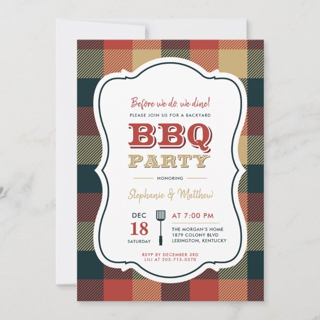 Invitación Fiesta de Barbacoa (Anverso)