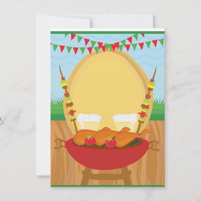 Invitación Fiesta de barbacoa (Anverso)