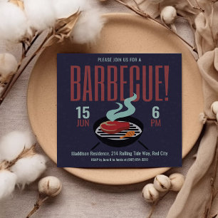 Invitación Fiesta de Barbacoa al Aire Libre