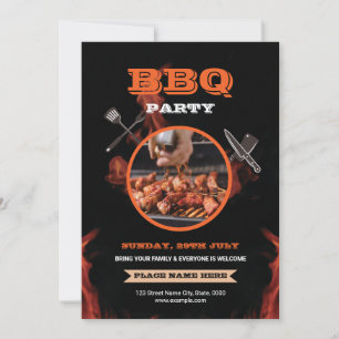 Invitación Fiesta de barbacoa/barbacoa