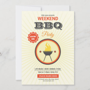 Invitación Fiesta de barbacoa/barbacoa