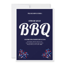 Fiesta de barbacoa con fuegos artificiales del 4 d