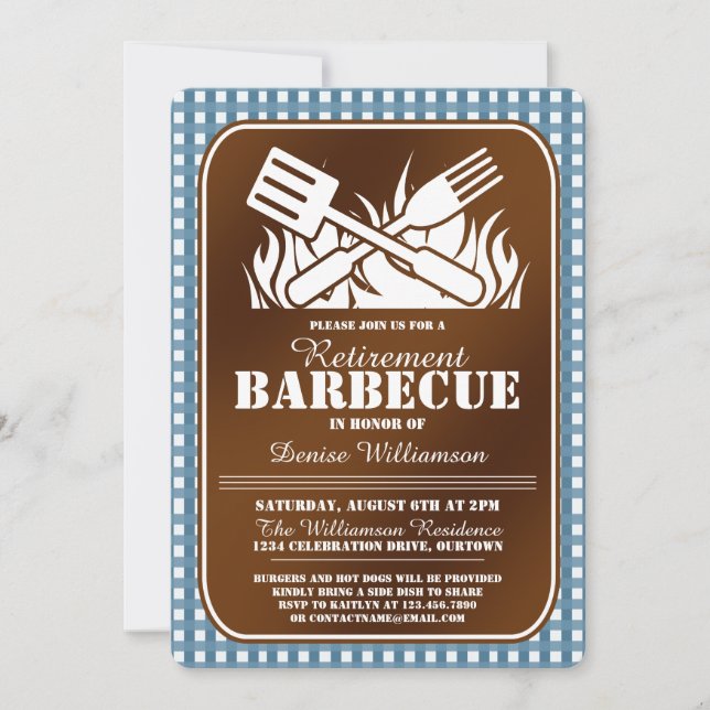 Invitación Fiesta de barbacoa de back yard (Anverso)