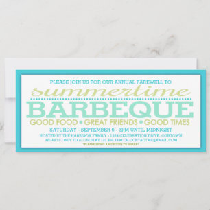 Invitación Fiesta de Barbacoa de Fin de Verano