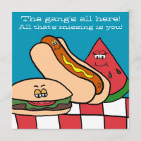 Fiesta de barbacoa de hamburguesas y hot dogs lind