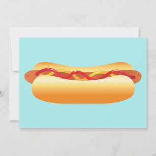 Invitación Fiesta de Barbacoa de Hot Dog