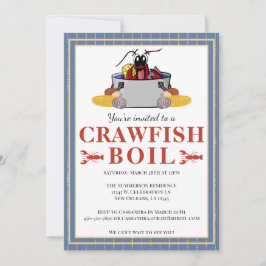 Invitación Fiesta de Barbacoa de Mariscos de Verano con Hervi