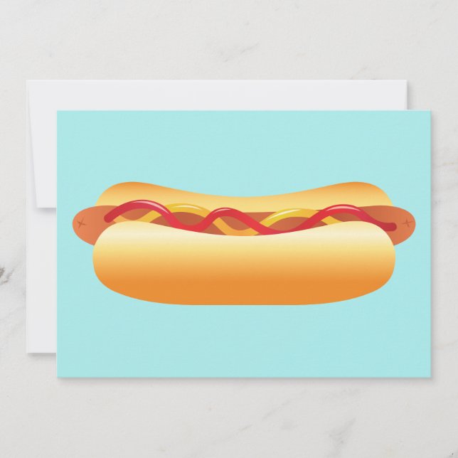 Invitación Fiesta de barbacoa de perro caliente (Anverso)