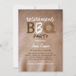 Invitación Fiesta de barbacoa de retiro de patio trasero