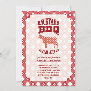 Invitación Fiesta de barbacoa de verano en el patio trasero