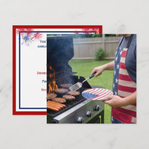 Invitación Fiesta de Barbacoa del 4 de Julio
