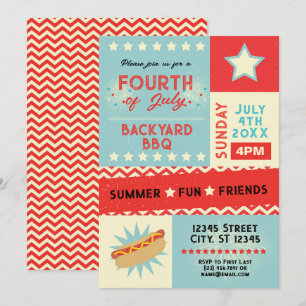 Invitación Fiesta de Barbacoa del 4 de Julio