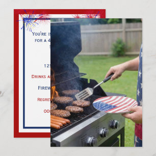 Invitación Fiesta de Barbacoa del 4 de Julio
