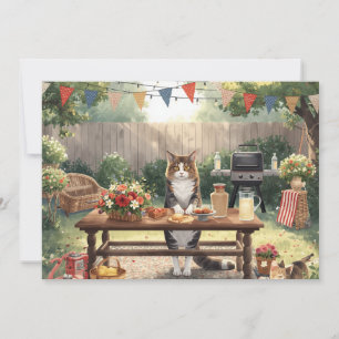 Invitación Fiesta de barbacoa del Día de la Independencia del