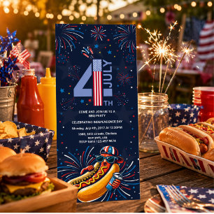 Invitación fiesta de barbacoa del día de la independencia fue