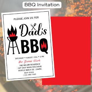 Invitación Fiesta de Barbacoa del Día del Padre