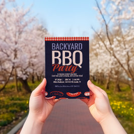 Invitación Fiesta de barbacoa del patio trasero del Día del P