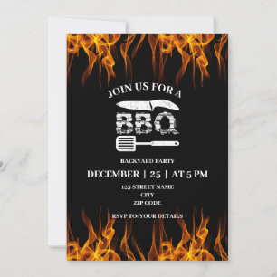 Invitación Fiesta de barbacoa en el patio trasero