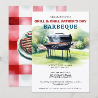 Invitación Fiesta de barbacoa Grill and Chill