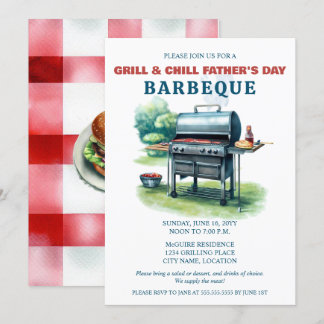 Invitación Fiesta de barbacoa Grill and Chill