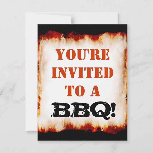 Invitación ¡Fiesta de barbacoa!Invitación (Anverso)