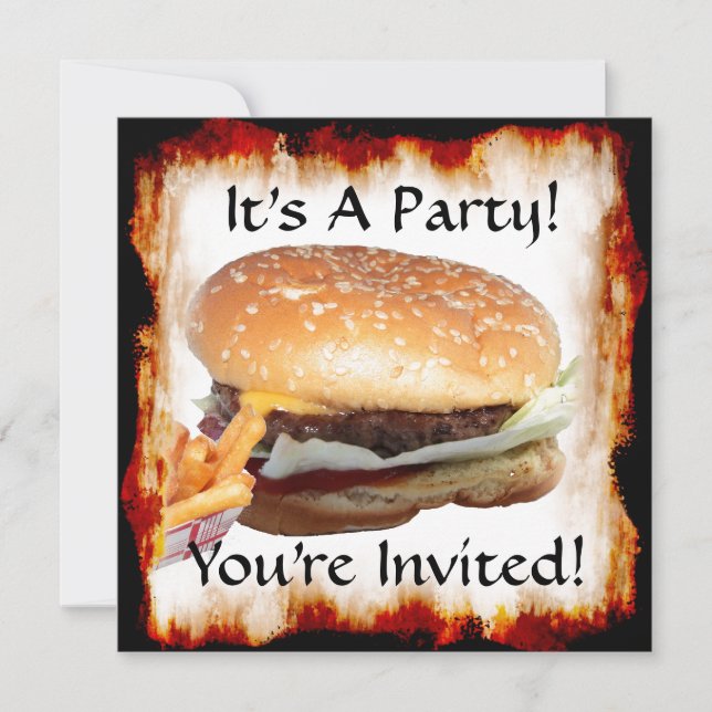 Invitación ¡Fiesta de barbacoa!Invitación (Anverso)