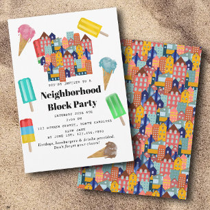 Invitación Fiesta de barrio de verano al aire libre