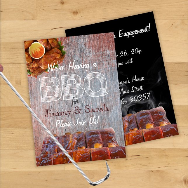 Invitación Fiesta de BBQ de compromiso de boda (Subido por el creador)
