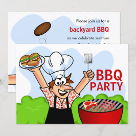 Invitación Fiesta de BBQ Diversión de Verano