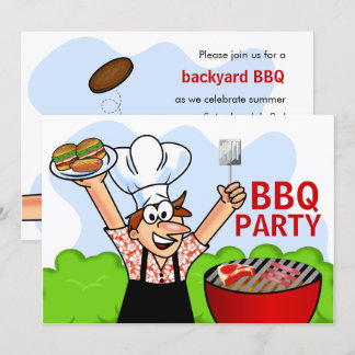 Invitación Fiesta de BBQ Diversión de Verano