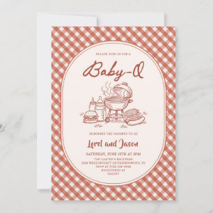 Invitación Fiesta de BBQ para la llegada del bebé Q para pare