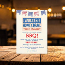 Fiesta de BBQ Patriótica Americana 4 de Julio