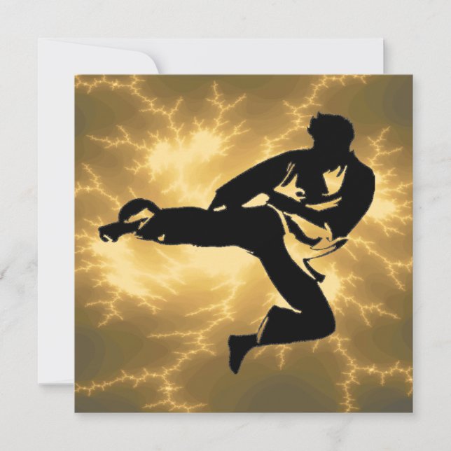 Invitación Fiesta de BDay del karate (Anverso)