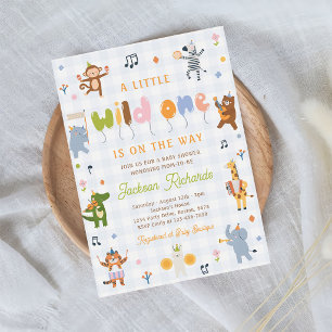Invitación Fiesta de Bebé Animales Safari Wild One