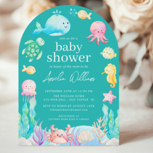 Invitación Fiesta de Bebé Aventura Bajo El Mar