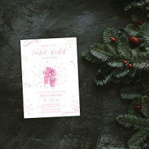 Fiesta de Bebé Bailarina de Nieve de Invierno Rosa