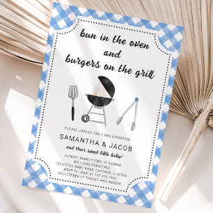 Invitación Fiesta de Bebé Blue BBQ