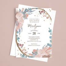 Fiesta de Bebé Boho Floral Mariposa