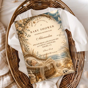 Invitación Fiesta de Bebé Boho Playa Encantada
