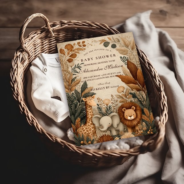 Invitación Fiesta de Bebé Boho Safari (Subido por el creador)