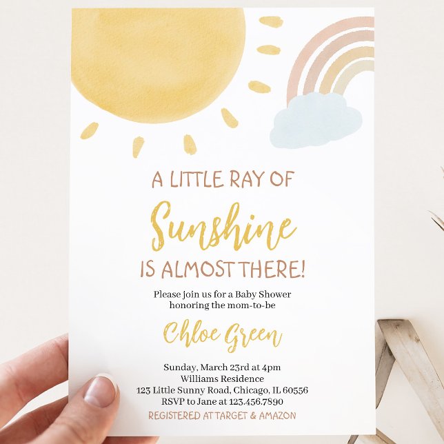 Invitación Fiesta de Bebé Boho Sunshine (Subido por el creador)
