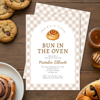 Invitación Fiesta de Bebé: Bun en el Horno