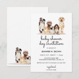 Invitación Fiesta de Bebé Cachorros de Perro Adorables