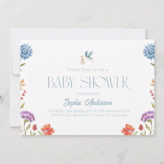 Invitación Fiesta de Bebé con Foto de Recién Nacido Boho Wild