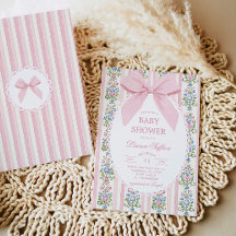 Fiesta de Bebé con Lazo Rosa Caprichosa