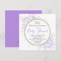 Fiesta de bebé con peonía floral lavanda púrpura T
