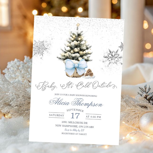 Invitación Fiesta de Bebé Copo de Nieve Arco de Navidad Minim (Subido por el creador)