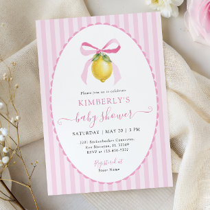 Invitación Fiesta de Bebé Coquette Limón