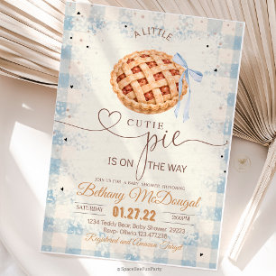 Invitación Fiesta de Bebé Cutie Pie Niño Otoño Día de Acción